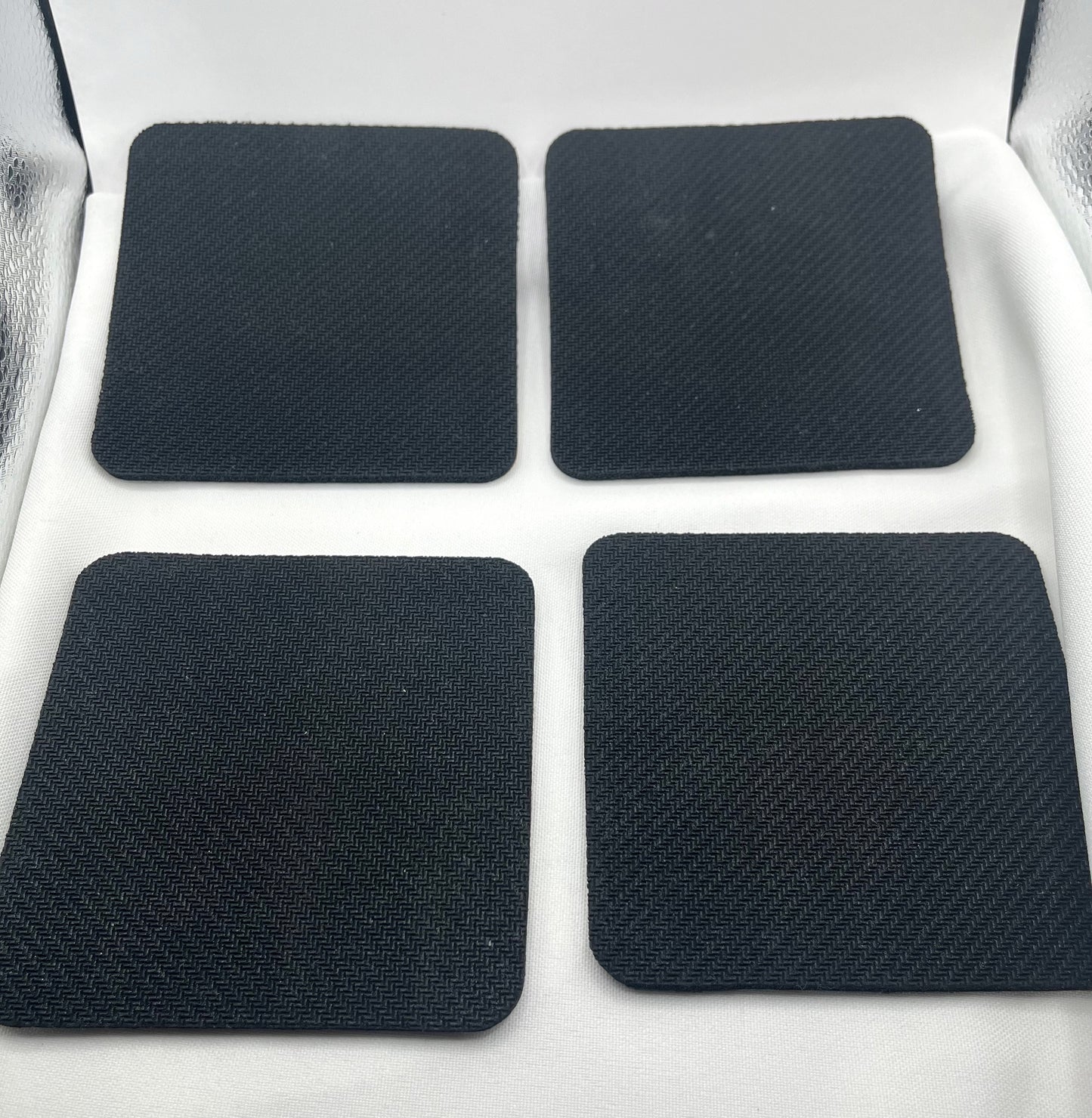 Chicken & Chick Neoprene Coaster Set – Set of 4 Farmhouse Drink Coasters – Chicken Lover Gift – 4 Inch Absorbent Coasters