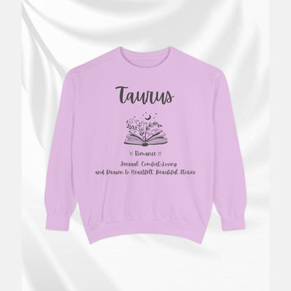 Taurus Astrology Sweatshirt | Cozy Garment-Dyed Unisex Pullover, Horoscope Gift, Astrology Apparel, Comfortable Layer, Birthday Gift
