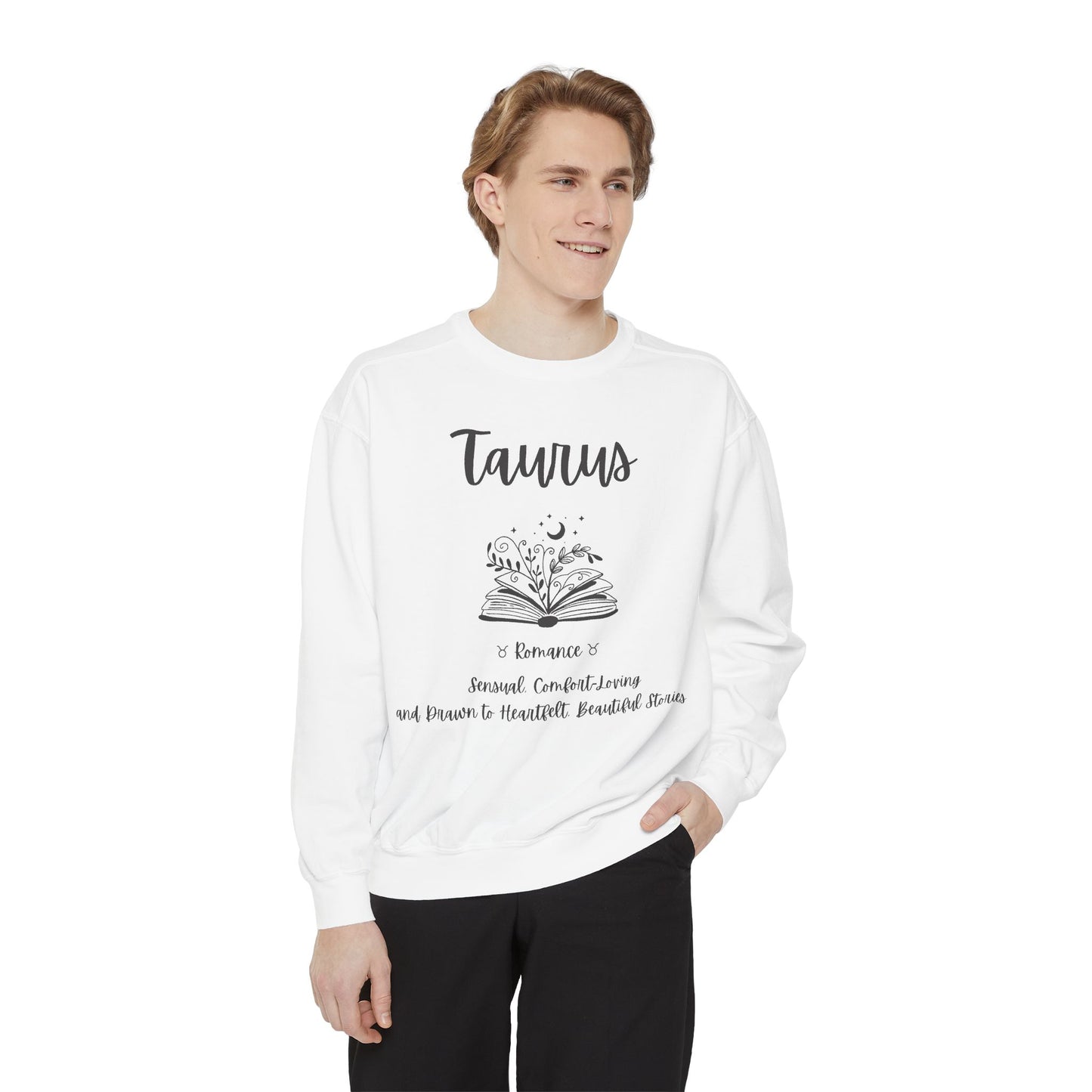 Taurus Astrology Sweatshirt | Cozy Garment-Dyed Unisex Pullover, Horoscope Gift, Astrology Apparel, Comfortable Layer, Birthday Gift
