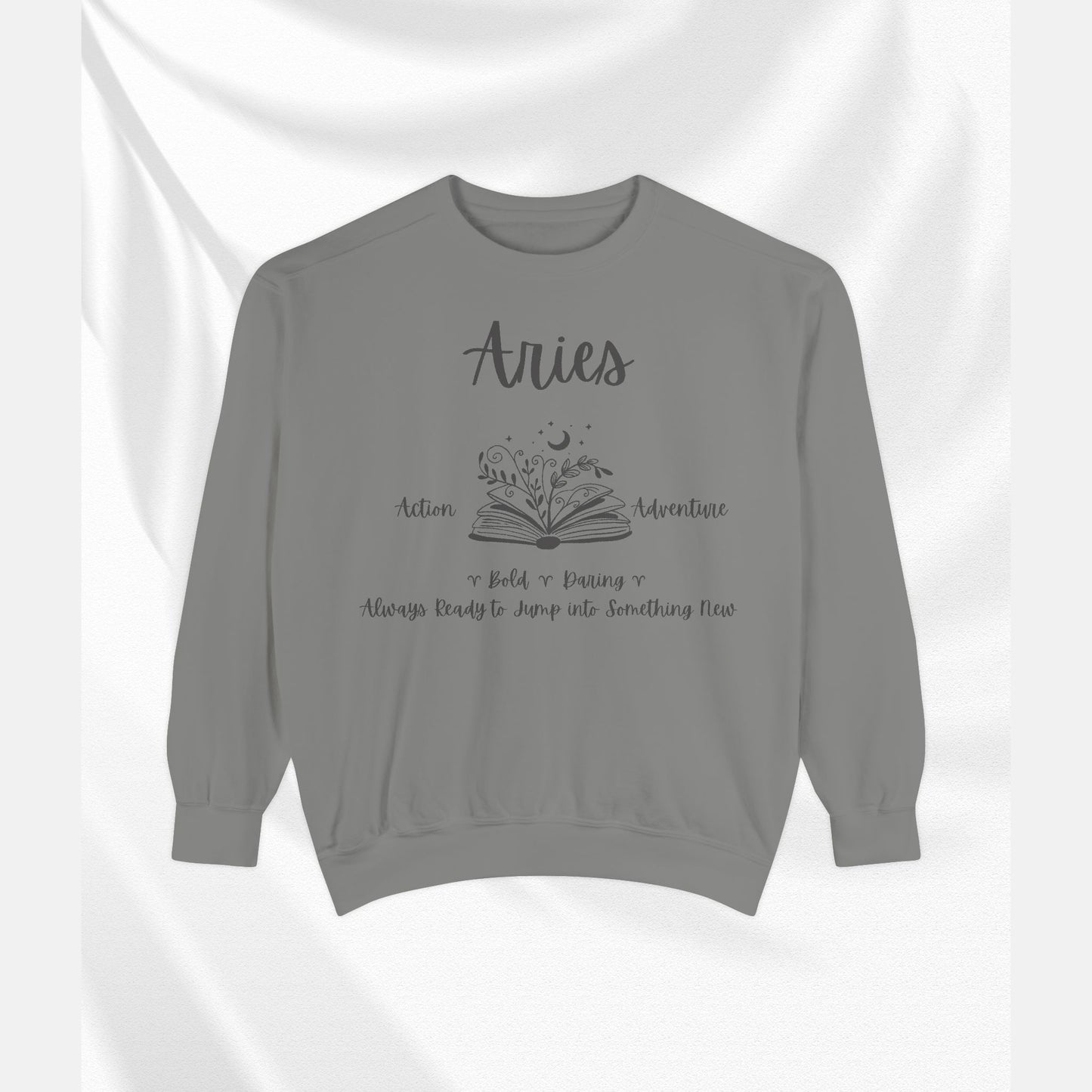 Aries Zodiac Sweatshirt, Cozy Astrology Gift, Horoscope Apparel, Astrology Sweatshirt, Unisex Gifts for Astrologers