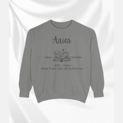 Aries Zodiac Sweatshirt, Cozy Astrology Gift, Horoscope Apparel, Astrology Sweatshirt, Unisex Gifts for Astrologers