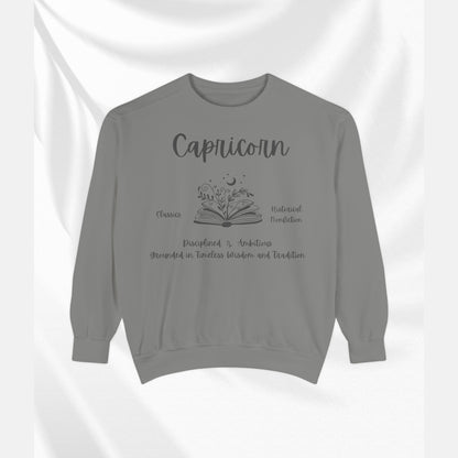 Capricorn Book Lover Sweatshirt, Capricorn zodiac long sleeve sweatshirt