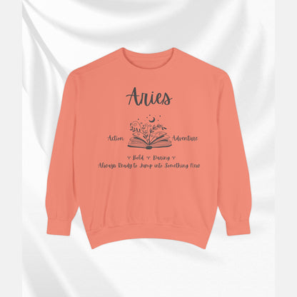 Aries Zodiac Sweatshirt, Cozy Astrology Gift, Horoscope Apparel, Astrology Sweatshirt, Unisex Gifts for Astrologers
