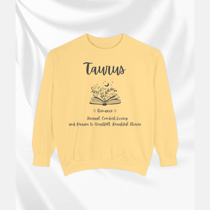 Taurus Astrology Sweatshirt | Cozy Garment-Dyed Unisex Pullover, Horoscope Gift, Astrology Apparel, Comfortable Layer, Birthday Gift