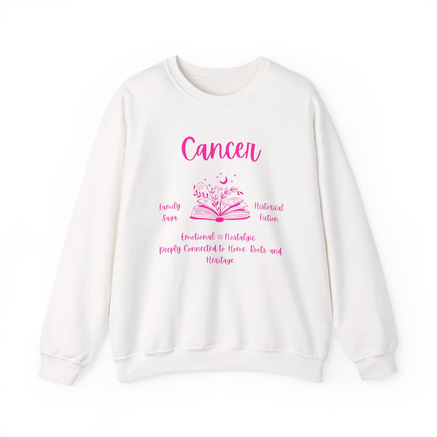 Cancer Zodiac Book Lover Sweatshirt,  Cozy Zodiac Sign Apparel, Cancer Birthday Present, Cancer Horoscope Sweatshirt,