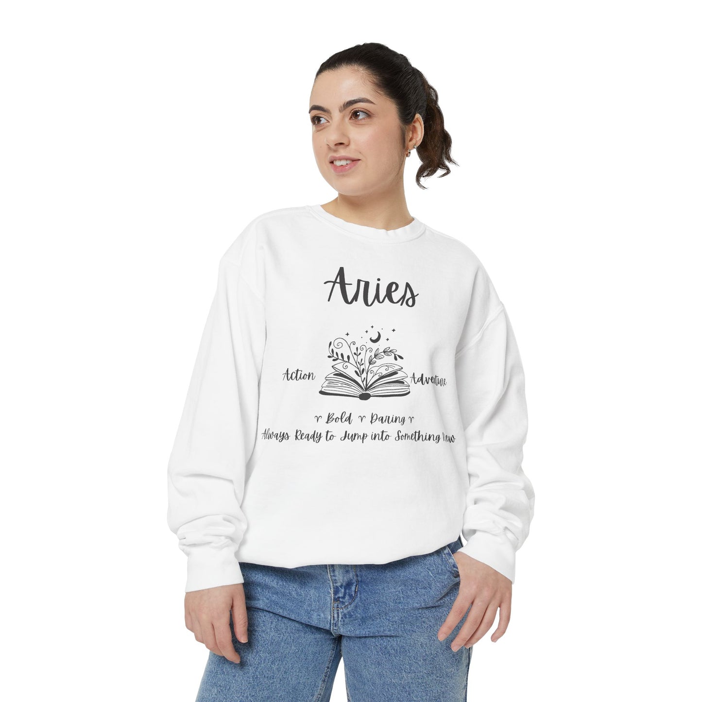 Aries Zodiac Sweatshirt, Cozy Astrology Gift, Horoscope Apparel, Astrology Sweatshirt, Unisex Gifts for Astrologers