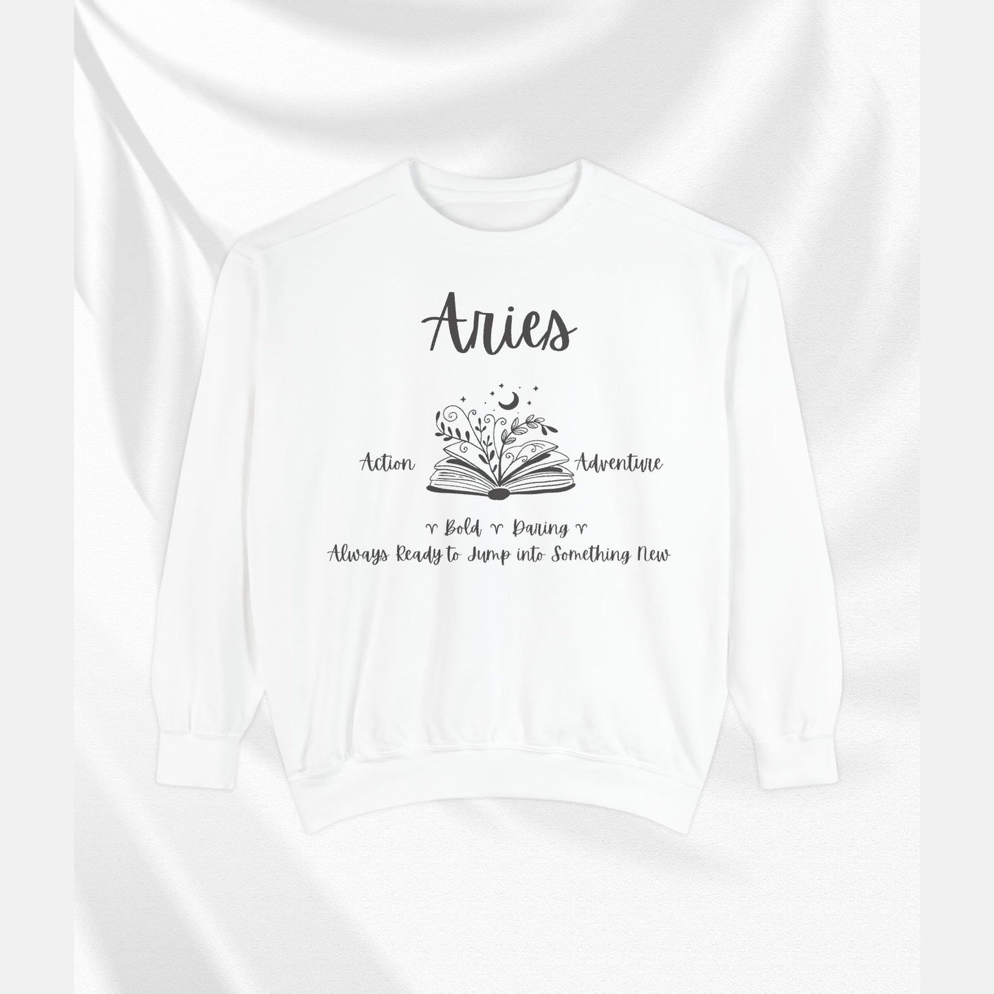 Aries Zodiac Sweatshirt, Cozy Astrology Gift, Horoscope Apparel, Astrology Sweatshirt, Unisex Gifts for Astrologers