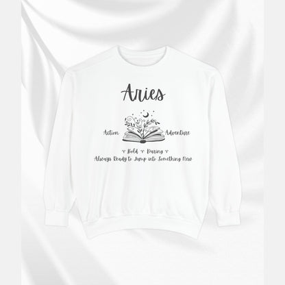 Aries Zodiac Sweatshirt, Cozy Astrology Gift, Horoscope Apparel, Astrology Sweatshirt, Unisex Gifts for Astrologers