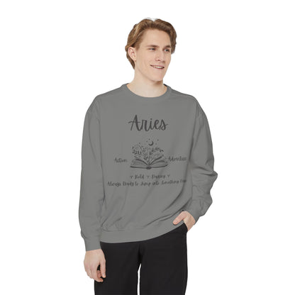 Aries Zodiac Sweatshirt, Cozy Astrology Gift, Horoscope Apparel, Astrology Sweatshirt, Unisex Gifts for Astrologers