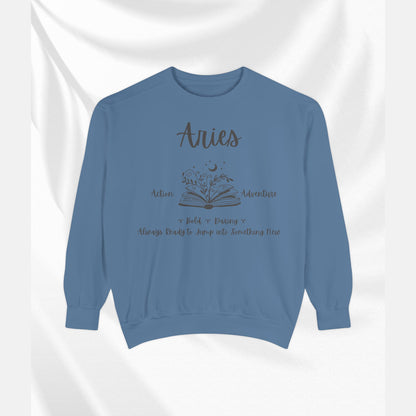 Aries Zodiac Sweatshirt, Cozy Astrology Gift, Horoscope Apparel, Astrology Sweatshirt, Unisex Gifts for Astrologers