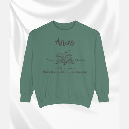 Aries Zodiac Sweatshirt, Cozy Astrology Gift, Horoscope Apparel, Astrology Sweatshirt, Unisex Gifts for Astrologers