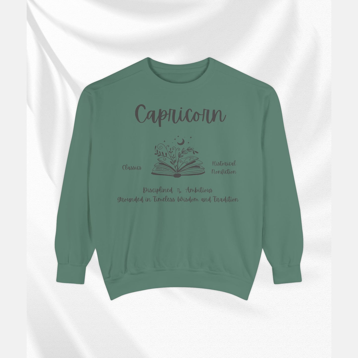 Capricorn Book Lover Sweatshirt, Capricorn zodiac long sleeve sweatshirt