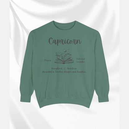 Capricorn Book Lover Sweatshirt, Capricorn zodiac long sleeve sweatshirt