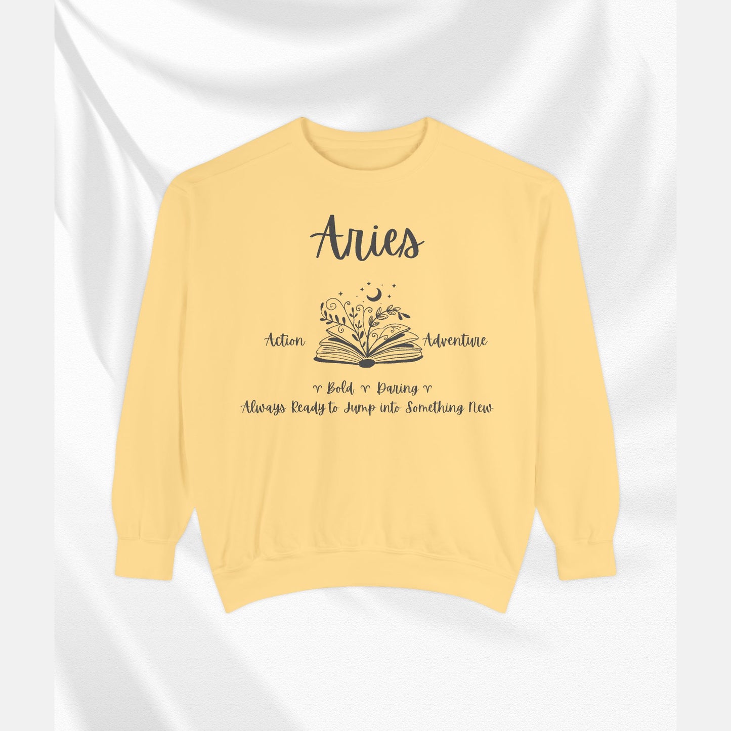 Aries Zodiac Sweatshirt, Cozy Astrology Gift, Horoscope Apparel, Astrology Sweatshirt, Unisex Gifts for Astrologers