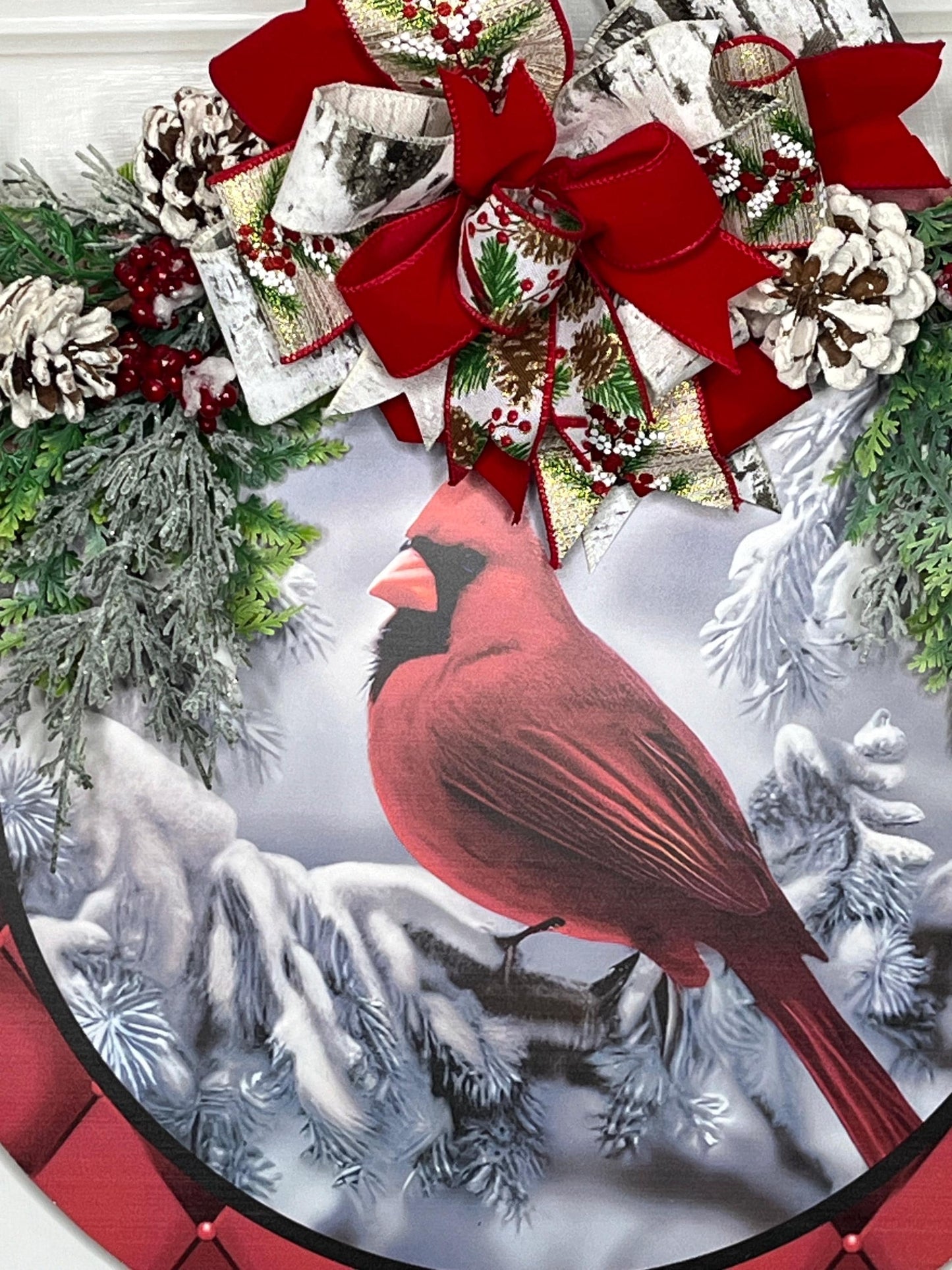 Christmas Cardinal door hanger, Cardinal door hanger, Cardinal, Cardinal decor