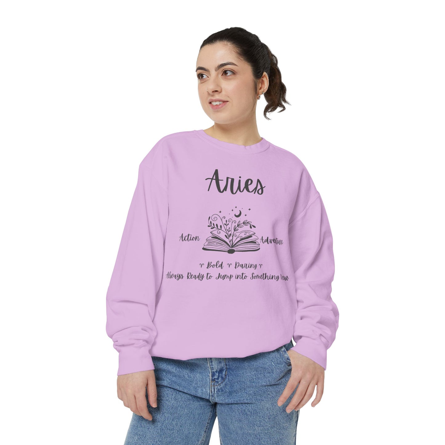 Aries Zodiac Sweatshirt, Cozy Astrology Gift, Horoscope Apparel, Astrology Sweatshirt, Unisex Gifts for Astrologers