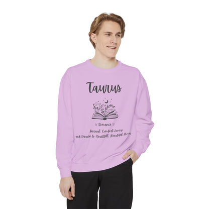 Taurus Astrology Sweatshirt | Cozy Garment-Dyed Unisex Pullover, Horoscope Gift, Astrology Apparel, Comfortable Layer, Birthday Gift