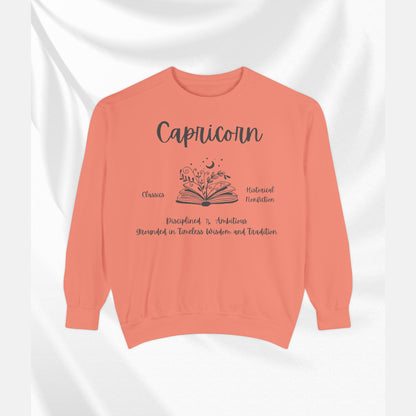 Capricorn Book Lover Sweatshirt, Capricorn zodiac long sleeve sweatshirt