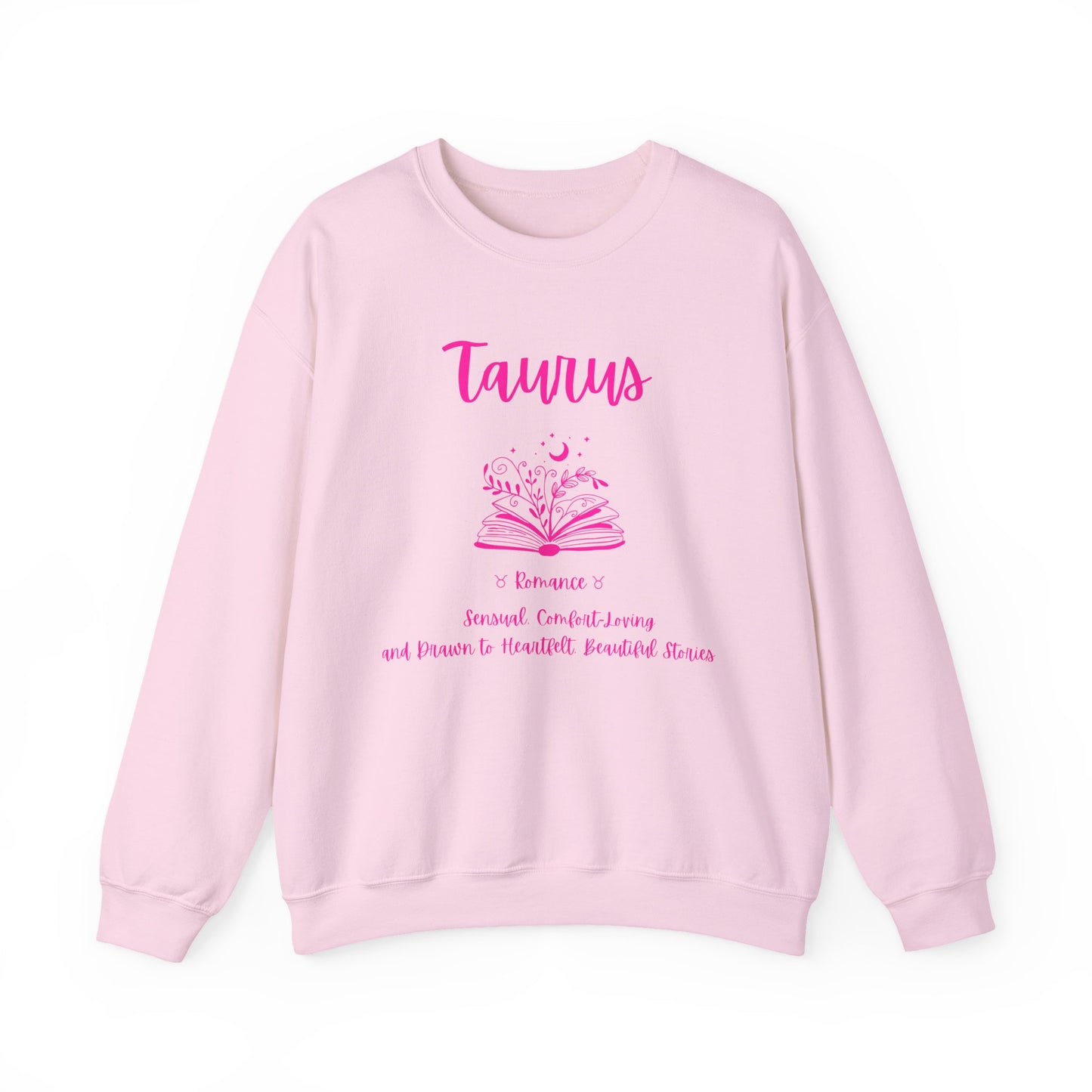 Taurus Book Lover Sweatshirt , Book Lover Shirt, Blac,  White or Light Pink,  Bright Pink Design