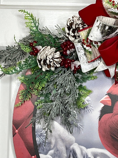 Christmas Cardinal door hanger, Cardinal door hanger, Cardinal, Cardinal decor