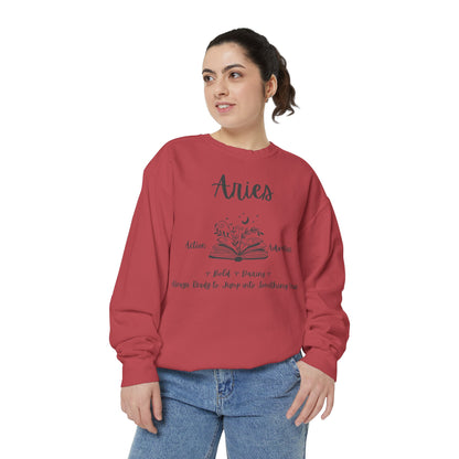 Aries Zodiac Sweatshirt, Cozy Astrology Gift, Horoscope Apparel, Astrology Sweatshirt, Unisex Gifts for Astrologers