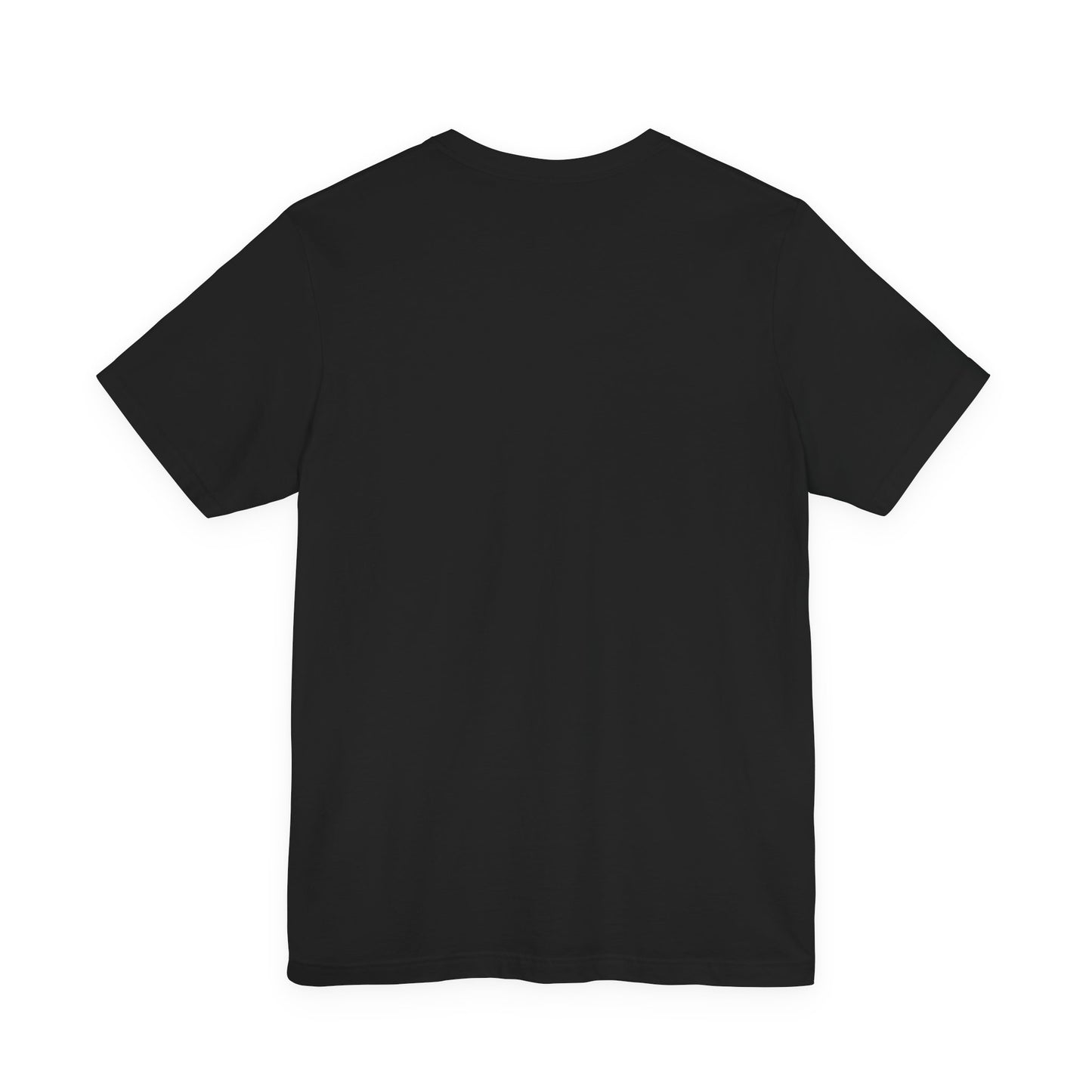Black  back view t-shirt on a white background