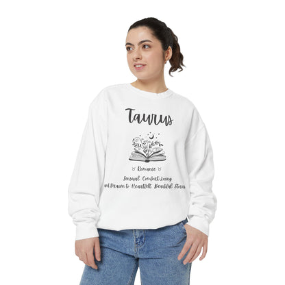 Taurus Astrology Sweatshirt | Cozy Garment-Dyed Unisex Pullover, Horoscope Gift, Astrology Apparel, Comfortable Layer, Birthday Gift
