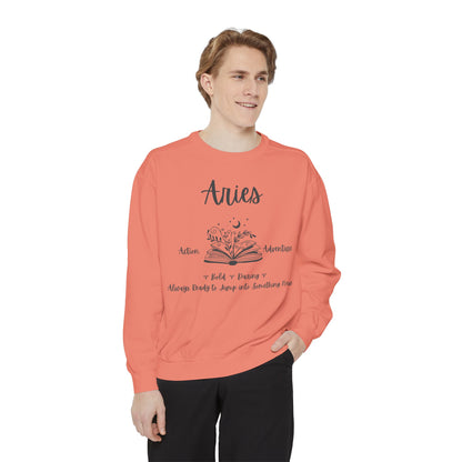 Aries Zodiac Sweatshirt, Cozy Astrology Gift, Horoscope Apparel, Astrology Sweatshirt, Unisex Gifts for Astrologers
