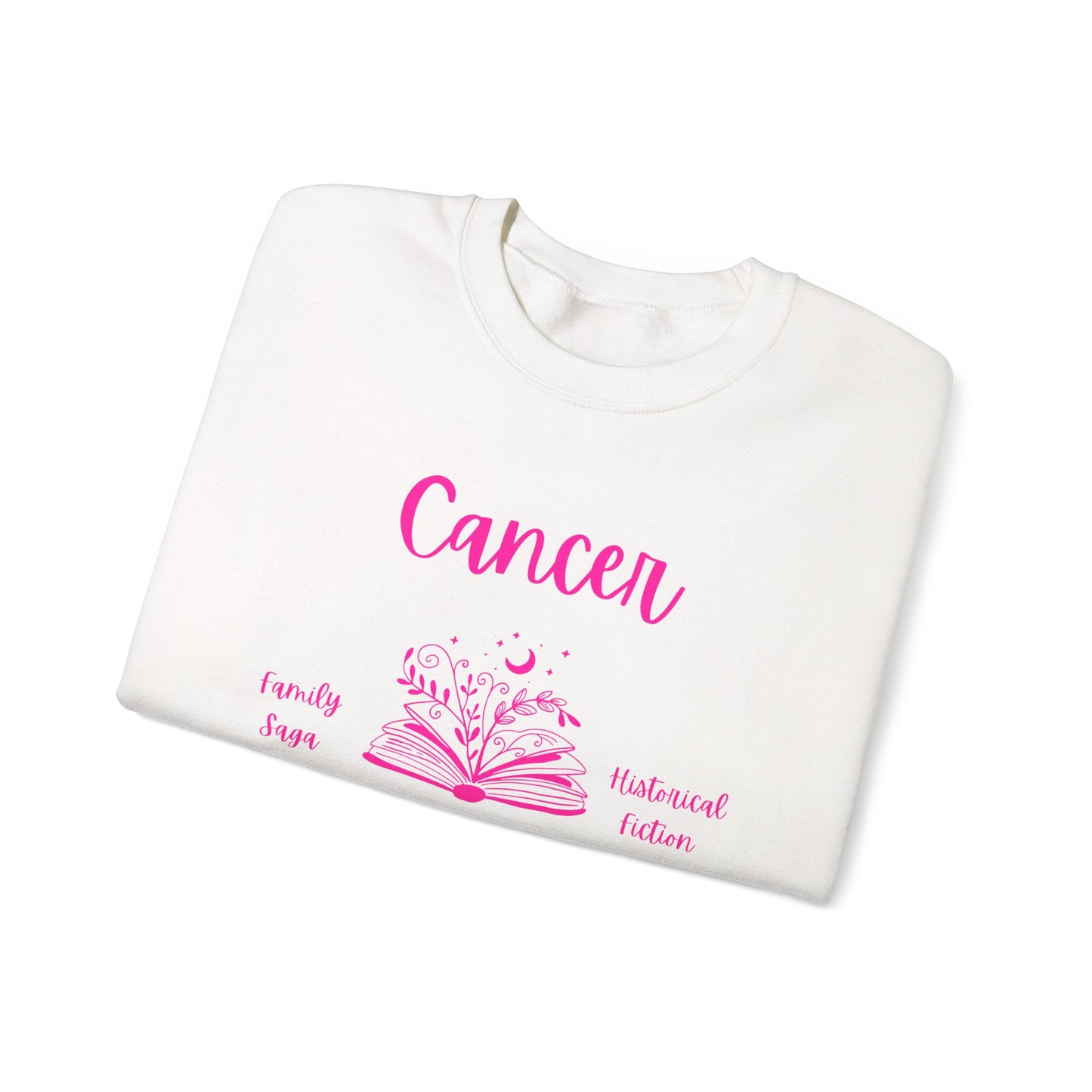 Cancer Zodiac Book Lover Sweatshirt,  Cozy Zodiac Sign Apparel, Cancer Birthday Present, Cancer Horoscope Sweatshirt,