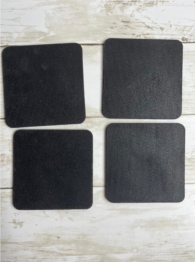 Halloween Black Cat Neoprene Coaster Set – Set of 4 – Spooky Cat Coasters – Halloween Home Décor – 4 Inch Absorbent Drink Coasters