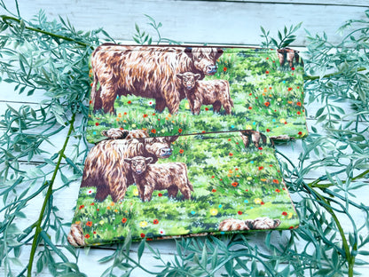 Highland Cow Zipper pouches