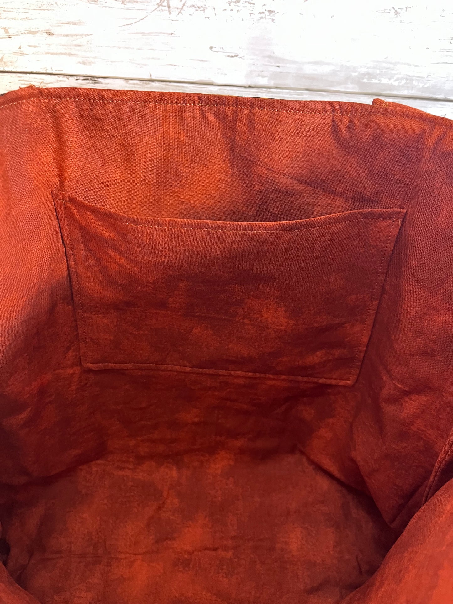 Handmade Mushroom and Sunflower Tote Bag – Autumn Floral Cotton Bag with Inner Pocket, 12” Handle Drop, Fall Botanical Reusable Market Tote