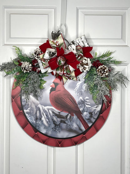 Christmas Cardinal door hanger, Cardinal door hanger, Cardinal, Cardinal decor
