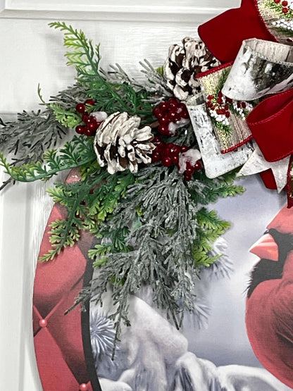 Christmas Cardinal door hanger, Cardinal door hanger, Cardinal, Cardinal decor